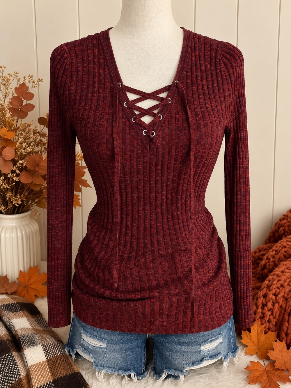 Burgundy Sweater 💋